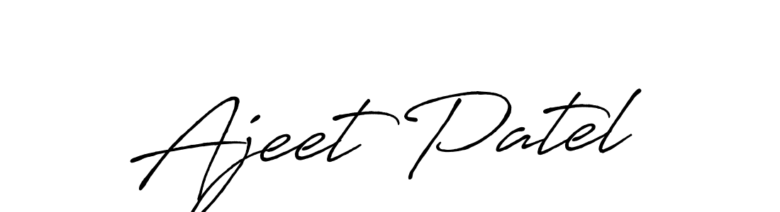 How to make Ajeet Patel signature? Antro_Vectra_Bolder is a professional autograph style. Create handwritten signature for Ajeet Patel name. Ajeet Patel signature style 7 images and pictures png