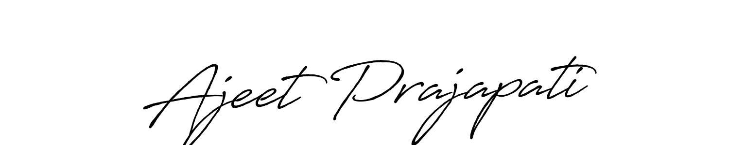 Design your own signature with our free online signature maker. With this signature software, you can create a handwritten (Antro_Vectra_Bolder) signature for name Ajeet Prajapati. Ajeet Prajapati signature style 7 images and pictures png