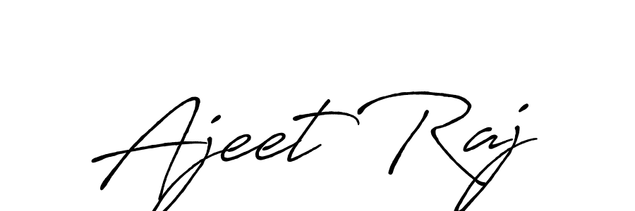 Create a beautiful signature design for name Ajeet Raj. With this signature (Antro_Vectra_Bolder) fonts, you can make a handwritten signature for free. Ajeet Raj signature style 7 images and pictures png