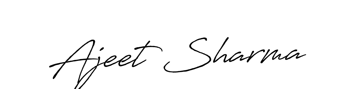 It looks lik you need a new signature style for name Ajeet Sharma. Design unique handwritten (Antro_Vectra_Bolder) signature with our free signature maker in just a few clicks. Ajeet Sharma signature style 7 images and pictures png