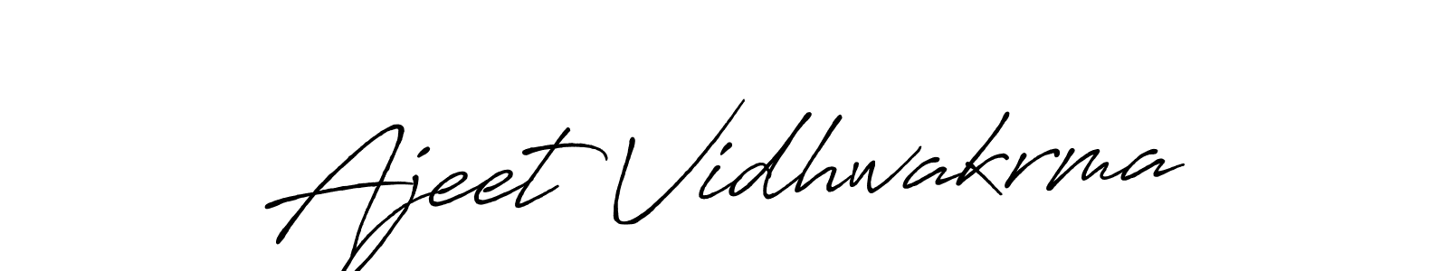 Ajeet Vidhwakrma stylish signature style. Best Handwritten Sign (Antro_Vectra_Bolder) for my name. Handwritten Signature Collection Ideas for my name Ajeet Vidhwakrma. Ajeet Vidhwakrma signature style 7 images and pictures png