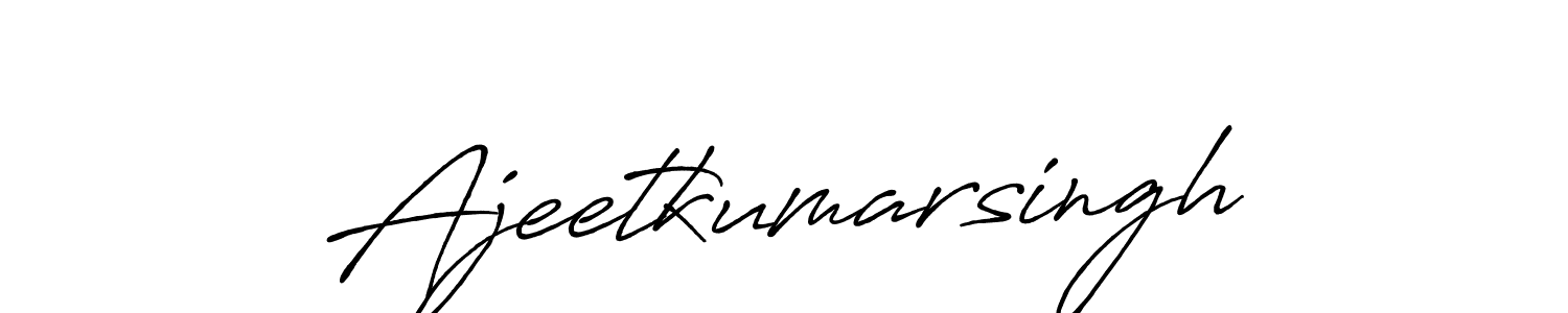 Create a beautiful signature design for name Ajeetkumarsingh. With this signature (Antro_Vectra_Bolder) fonts, you can make a handwritten signature for free. Ajeetkumarsingh signature style 7 images and pictures png