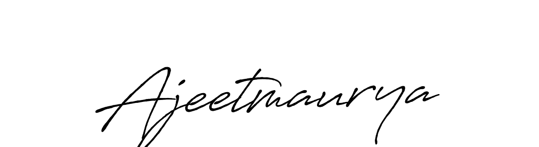 Create a beautiful signature design for name Ajeetmaurya. With this signature (Antro_Vectra_Bolder) fonts, you can make a handwritten signature for free. Ajeetmaurya signature style 7 images and pictures png