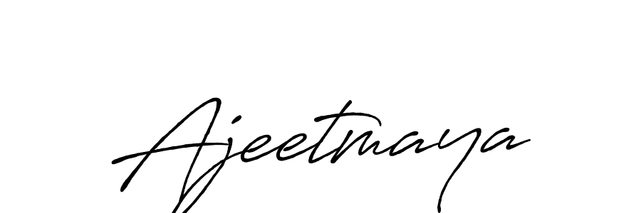 Make a beautiful signature design for name Ajeetmaya. With this signature (Antro_Vectra_Bolder) style, you can create a handwritten signature for free. Ajeetmaya signature style 7 images and pictures png