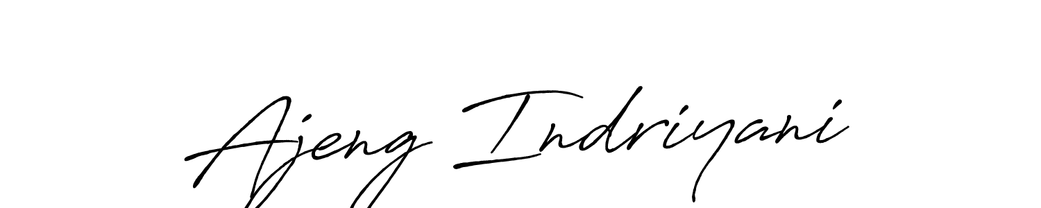 You should practise on your own different ways (Antro_Vectra_Bolder) to write your name (Ajeng Indriyani) in signature. don't let someone else do it for you. Ajeng Indriyani signature style 7 images and pictures png