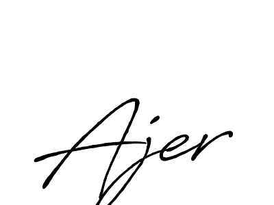 Also we have Ajer name is the best signature style. Create professional handwritten signature collection using Antro_Vectra_Bolder autograph style. Ajer signature style 7 images and pictures png