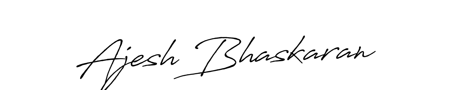 Create a beautiful signature design for name Ajesh Bhaskaran. With this signature (Antro_Vectra_Bolder) fonts, you can make a handwritten signature for free. Ajesh Bhaskaran signature style 7 images and pictures png