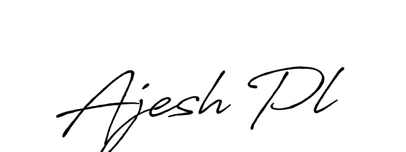 Also we have Ajesh Pl name is the best signature style. Create professional handwritten signature collection using Antro_Vectra_Bolder autograph style. Ajesh Pl signature style 7 images and pictures png