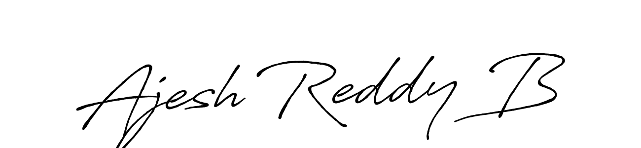 How to make Ajesh Reddy B signature? Antro_Vectra_Bolder is a professional autograph style. Create handwritten signature for Ajesh Reddy B name. Ajesh Reddy B signature style 7 images and pictures png