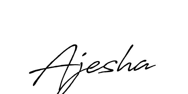 Make a beautiful signature design for name Ajesha. With this signature (Antro_Vectra_Bolder) style, you can create a handwritten signature for free. Ajesha signature style 7 images and pictures png