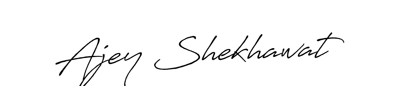 Create a beautiful signature design for name Ajey Shekhawat. With this signature (Antro_Vectra_Bolder) fonts, you can make a handwritten signature for free. Ajey Shekhawat signature style 7 images and pictures png