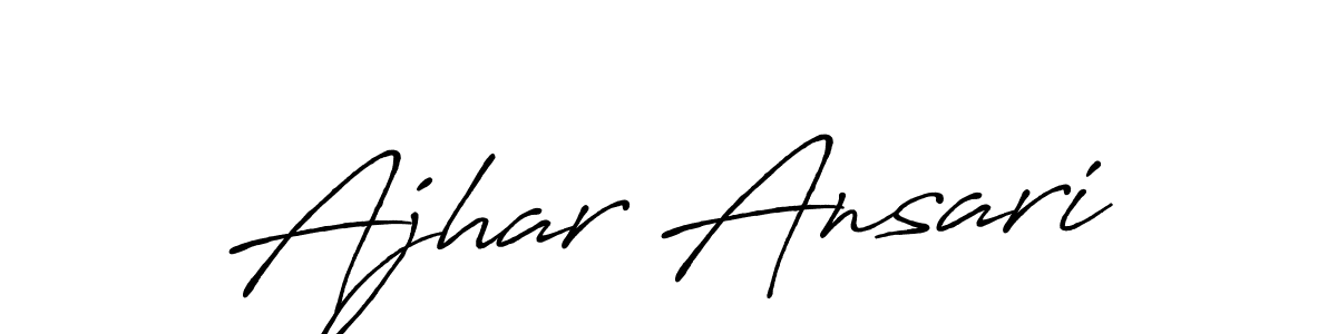 This is the best signature style for the Ajhar Ansari name. Also you like these signature font (Antro_Vectra_Bolder). Mix name signature. Ajhar Ansari signature style 7 images and pictures png