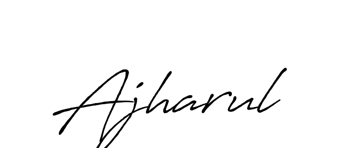 Also You can easily find your signature by using the search form. We will create Ajharul name handwritten signature images for you free of cost using Antro_Vectra_Bolder sign style. Ajharul signature style 7 images and pictures png