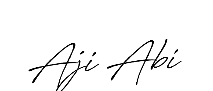 Create a beautiful signature design for name Aji Abi. With this signature (Antro_Vectra_Bolder) fonts, you can make a handwritten signature for free. Aji Abi signature style 7 images and pictures png