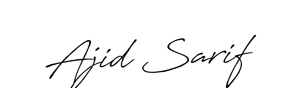 Also we have Ajid Sarif name is the best signature style. Create professional handwritten signature collection using Antro_Vectra_Bolder autograph style. Ajid Sarif signature style 7 images and pictures png