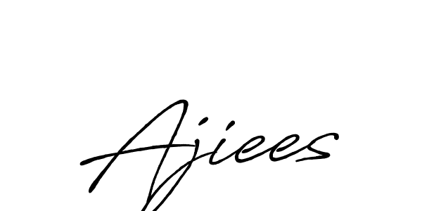 Make a beautiful signature design for name Ajiees. With this signature (Antro_Vectra_Bolder) style, you can create a handwritten signature for free. Ajiees signature style 7 images and pictures png
