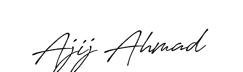 Ajij Ahmad stylish signature style. Best Handwritten Sign (Antro_Vectra_Bolder) for my name. Handwritten Signature Collection Ideas for my name Ajij Ahmad. Ajij Ahmad signature style 7 images and pictures png