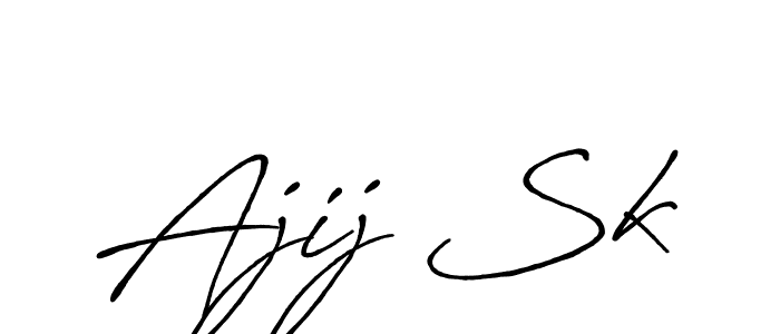 The best way (Antro_Vectra_Bolder) to make a short signature is to pick only two or three words in your name. The name Ajij Sk include a total of six letters. For converting this name. Ajij Sk signature style 7 images and pictures png