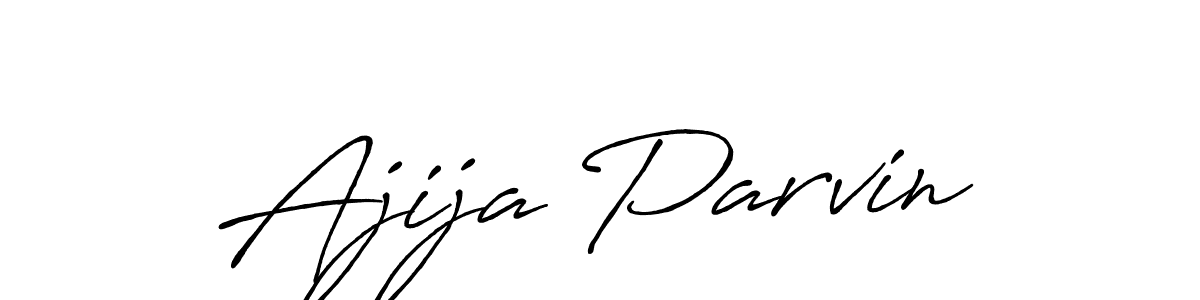 Make a beautiful signature design for name Ajija Parvin. With this signature (Antro_Vectra_Bolder) style, you can create a handwritten signature for free. Ajija Parvin signature style 7 images and pictures png