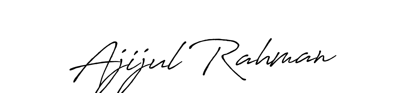 Make a beautiful signature design for name Ajijul Rahman. With this signature (Antro_Vectra_Bolder) style, you can create a handwritten signature for free. Ajijul Rahman signature style 7 images and pictures png