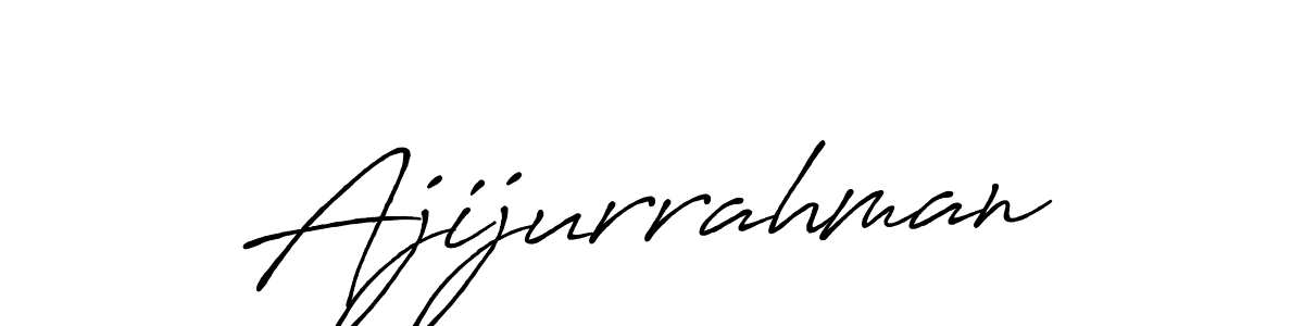 Create a beautiful signature design for name Ajijurrahman. With this signature (Antro_Vectra_Bolder) fonts, you can make a handwritten signature for free. Ajijurrahman signature style 7 images and pictures png