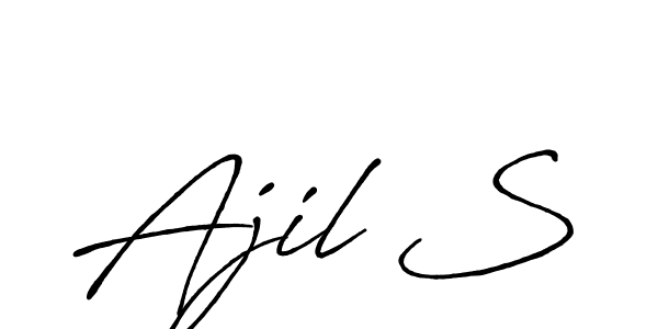 You can use this online signature creator to create a handwritten signature for the name Ajil S. This is the best online autograph maker. Ajil S signature style 7 images and pictures png