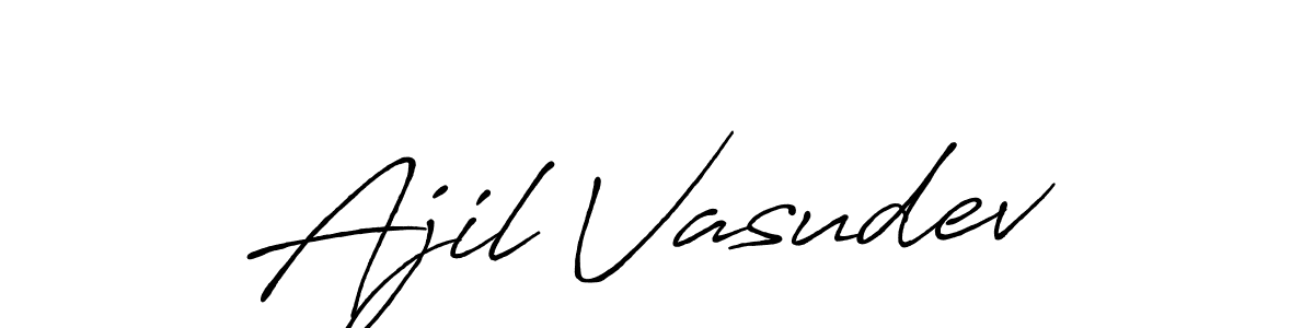 Use a signature maker to create a handwritten signature online. With this signature software, you can design (Antro_Vectra_Bolder) your own signature for name Ajil Vasudev. Ajil Vasudev signature style 7 images and pictures png