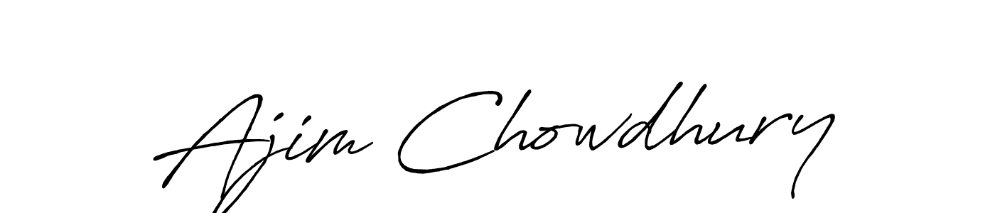 Create a beautiful signature design for name Ajim Chowdhury. With this signature (Antro_Vectra_Bolder) fonts, you can make a handwritten signature for free. Ajim Chowdhury signature style 7 images and pictures png