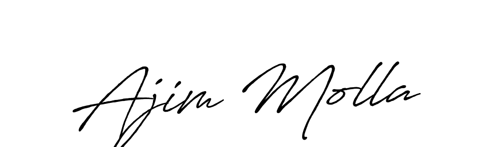 Use a signature maker to create a handwritten signature online. With this signature software, you can design (Antro_Vectra_Bolder) your own signature for name Ajim Molla. Ajim Molla signature style 7 images and pictures png