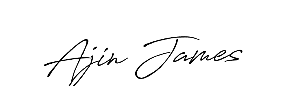 Create a beautiful signature design for name Ajin James. With this signature (Antro_Vectra_Bolder) fonts, you can make a handwritten signature for free. Ajin James signature style 7 images and pictures png