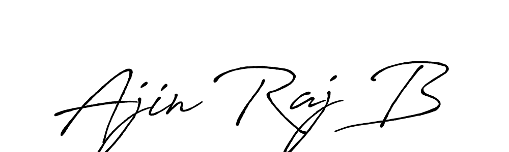 Use a signature maker to create a handwritten signature online. With this signature software, you can design (Antro_Vectra_Bolder) your own signature for name Ajin Raj B. Ajin Raj B signature style 7 images and pictures png