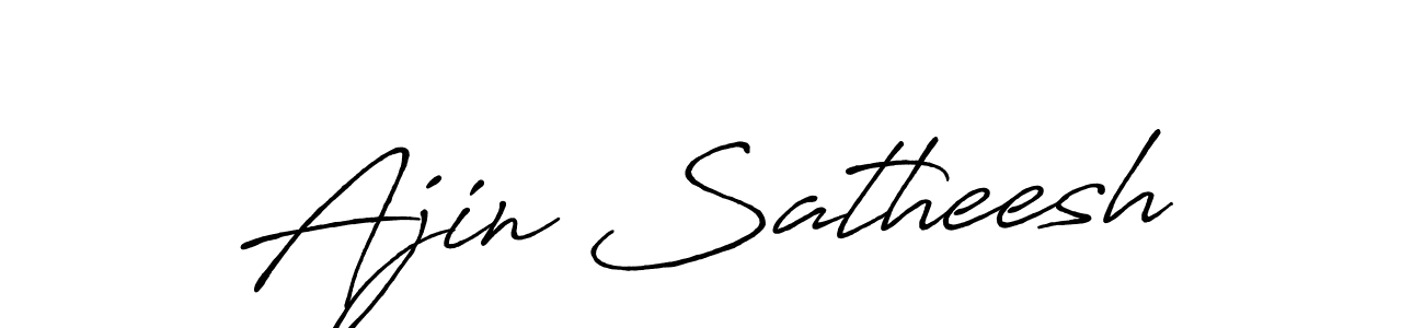 Ajin Satheesh stylish signature style. Best Handwritten Sign (Antro_Vectra_Bolder) for my name. Handwritten Signature Collection Ideas for my name Ajin Satheesh. Ajin Satheesh signature style 7 images and pictures png