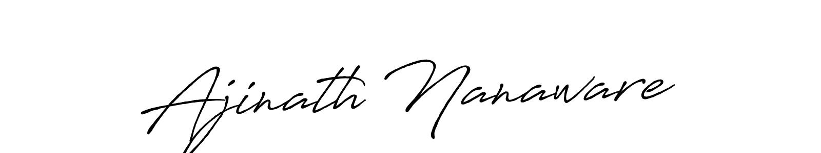 Create a beautiful signature design for name Ajinath Nanaware. With this signature (Antro_Vectra_Bolder) fonts, you can make a handwritten signature for free. Ajinath Nanaware signature style 7 images and pictures png