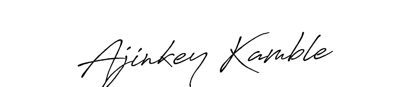 Also You can easily find your signature by using the search form. We will create Ajinkey Kamble name handwritten signature images for you free of cost using Antro_Vectra_Bolder sign style. Ajinkey Kamble signature style 7 images and pictures png