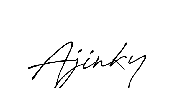 How to make Ajinky name signature. Use Antro_Vectra_Bolder style for creating short signs online. This is the latest handwritten sign. Ajinky signature style 7 images and pictures png