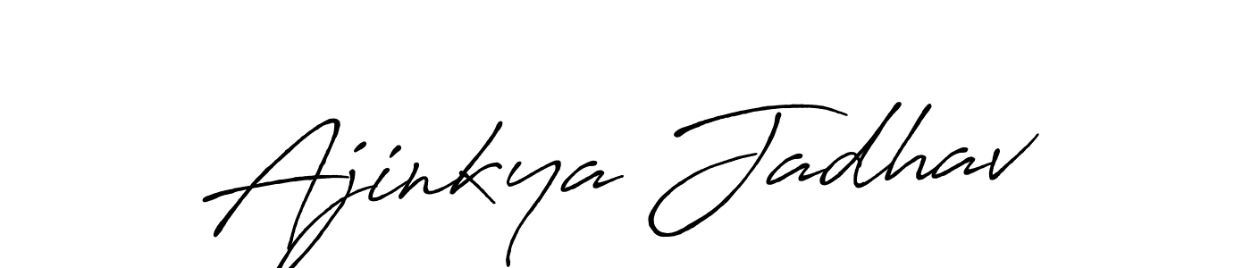 Make a beautiful signature design for name Ajinkya Jadhav. With this signature (Antro_Vectra_Bolder) style, you can create a handwritten signature for free. Ajinkya Jadhav signature style 7 images and pictures png