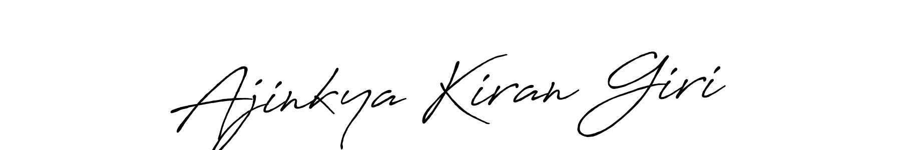 How to make Ajinkya Kiran Giri name signature. Use Antro_Vectra_Bolder style for creating short signs online. This is the latest handwritten sign. Ajinkya Kiran Giri signature style 7 images and pictures png