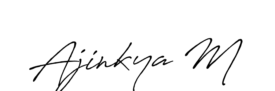 Also we have Ajinkya M name is the best signature style. Create professional handwritten signature collection using Antro_Vectra_Bolder autograph style. Ajinkya M signature style 7 images and pictures png