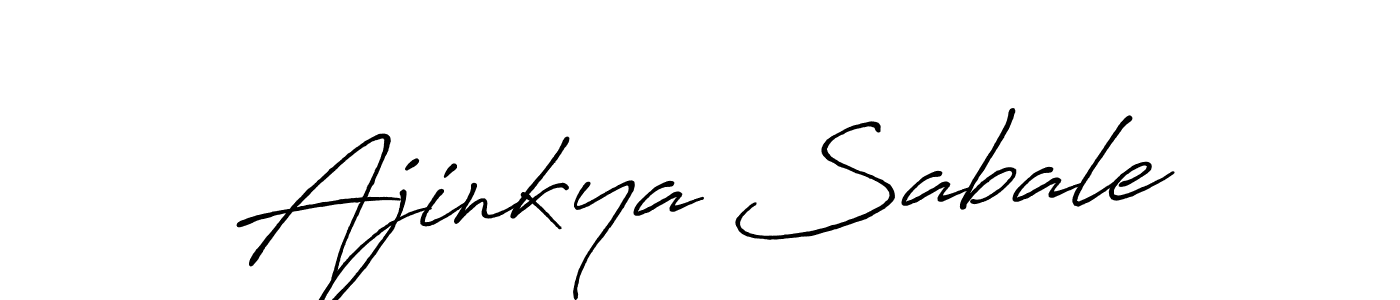Make a beautiful signature design for name Ajinkya Sabale. With this signature (Antro_Vectra_Bolder) style, you can create a handwritten signature for free. Ajinkya Sabale signature style 7 images and pictures png