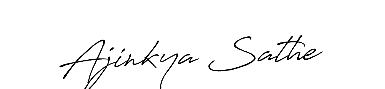 Make a beautiful signature design for name Ajinkya Sathe. With this signature (Antro_Vectra_Bolder) style, you can create a handwritten signature for free. Ajinkya Sathe signature style 7 images and pictures png