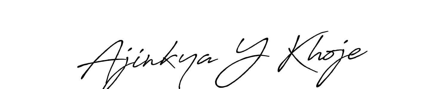 Antro_Vectra_Bolder is a professional signature style that is perfect for those who want to add a touch of class to their signature. It is also a great choice for those who want to make their signature more unique. Get Ajinkya Y Khoje name to fancy signature for free. Ajinkya Y Khoje signature style 7 images and pictures png