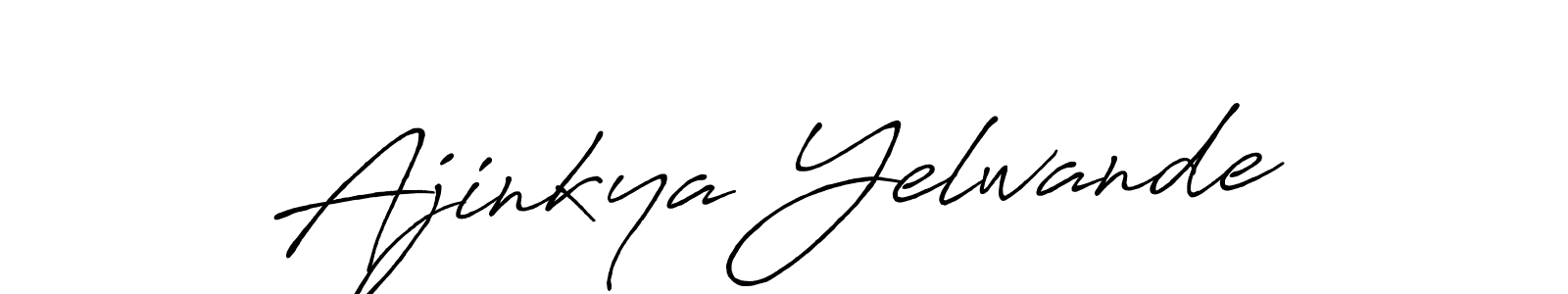 Create a beautiful signature design for name Ajinkya Yelwande. With this signature (Antro_Vectra_Bolder) fonts, you can make a handwritten signature for free. Ajinkya Yelwande signature style 7 images and pictures png