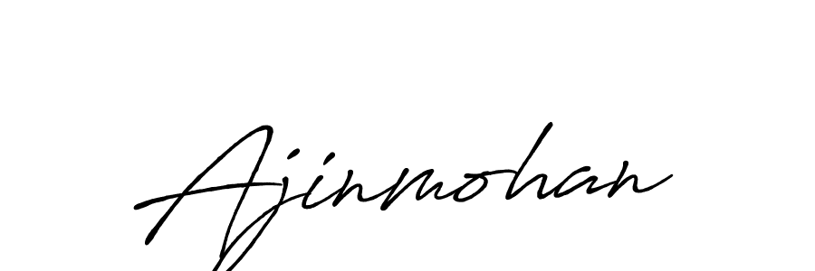 How to make Ajinmohan name signature. Use Antro_Vectra_Bolder style for creating short signs online. This is the latest handwritten sign. Ajinmohan signature style 7 images and pictures png