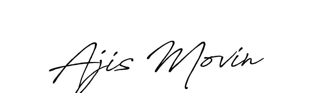 Make a beautiful signature design for name Ajis Movin. With this signature (Antro_Vectra_Bolder) style, you can create a handwritten signature for free. Ajis Movin signature style 7 images and pictures png