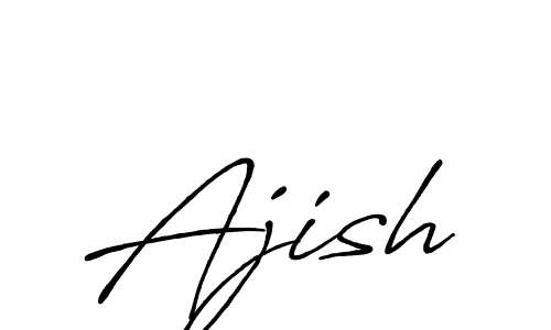 Create a beautiful signature design for name Ajish. With this signature (Antro_Vectra_Bolder) fonts, you can make a handwritten signature for free. Ajish signature style 7 images and pictures png