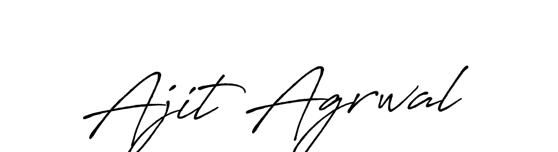 Create a beautiful signature design for name Ajit Agrwal. With this signature (Antro_Vectra_Bolder) fonts, you can make a handwritten signature for free. Ajit Agrwal signature style 7 images and pictures png