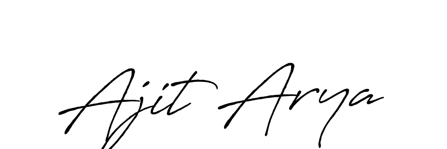 Also You can easily find your signature by using the search form. We will create Ajit Arya name handwritten signature images for you free of cost using Antro_Vectra_Bolder sign style. Ajit Arya signature style 7 images and pictures png