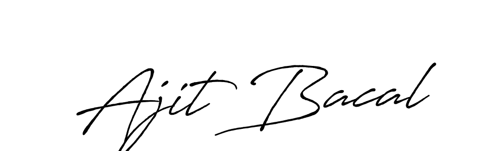 This is the best signature style for the Ajit Bacal name. Also you like these signature font (Antro_Vectra_Bolder). Mix name signature. Ajit Bacal signature style 7 images and pictures png