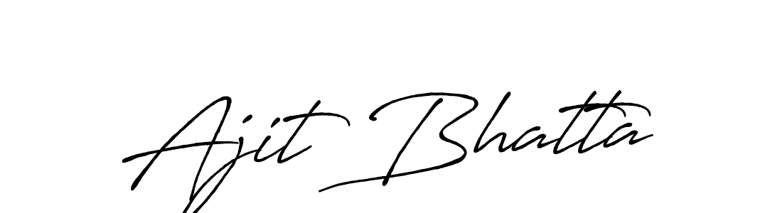 Make a beautiful signature design for name Ajit Bhatta. With this signature (Antro_Vectra_Bolder) style, you can create a handwritten signature for free. Ajit Bhatta signature style 7 images and pictures png