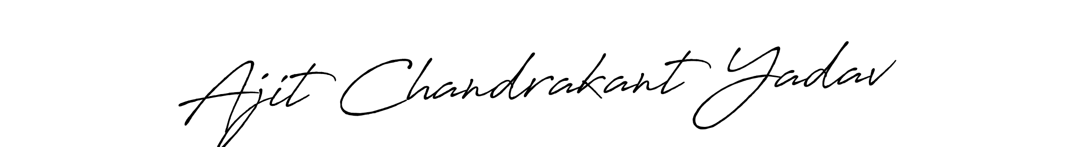 Create a beautiful signature design for name Ajit Chandrakant Yadav. With this signature (Antro_Vectra_Bolder) fonts, you can make a handwritten signature for free. Ajit Chandrakant Yadav signature style 7 images and pictures png